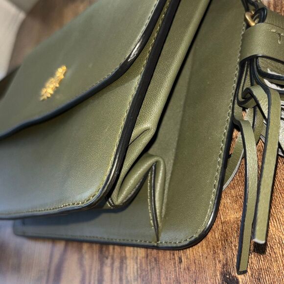 Tory Burch leather Brooke bag/purse/crossbody olive green - Picture 15 of 16